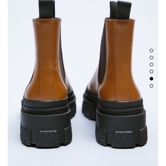 Zara low heeled textured lug ankle sole boots - Picture 4 of 7